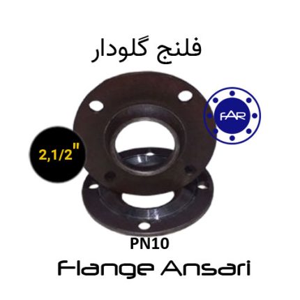 فلنج گلودار PN10 سایز 2،1/2 اینچ